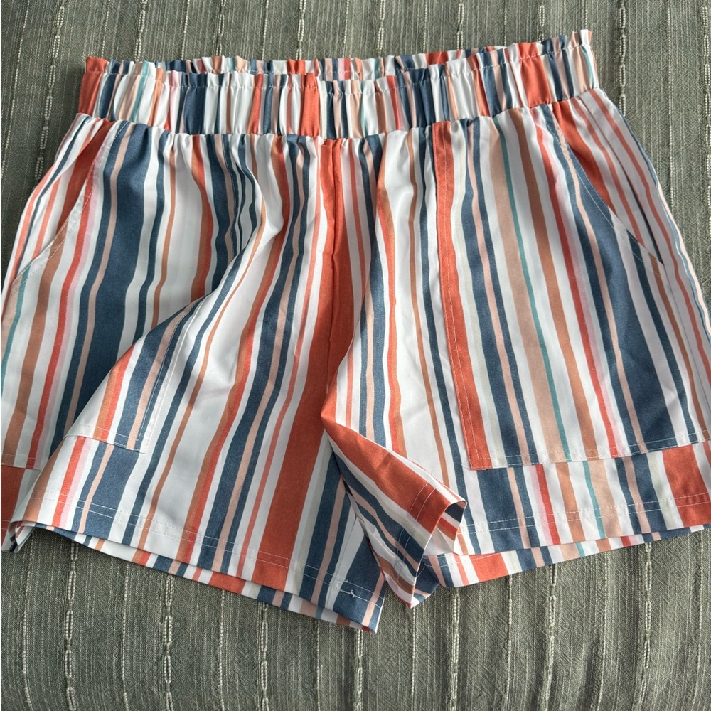 Striped Women's Shorts - Multicolor